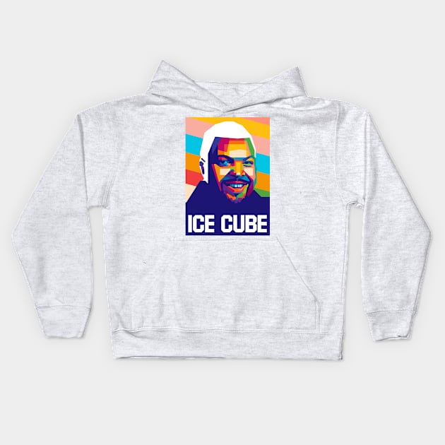 Ice Cube rapper Kids Hoodie by mrcatguys